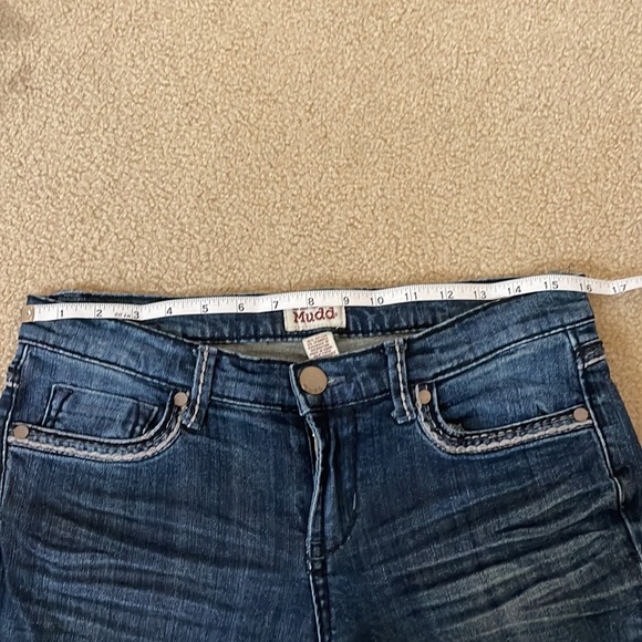 Dark blue bootcut jeans. - Picture 2 of 4